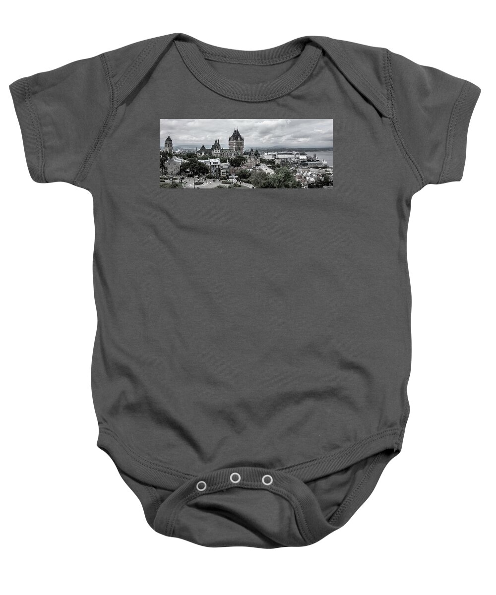 Quebec Baby Onesie featuring the photograph Old Quebec City by Kathy Paynter