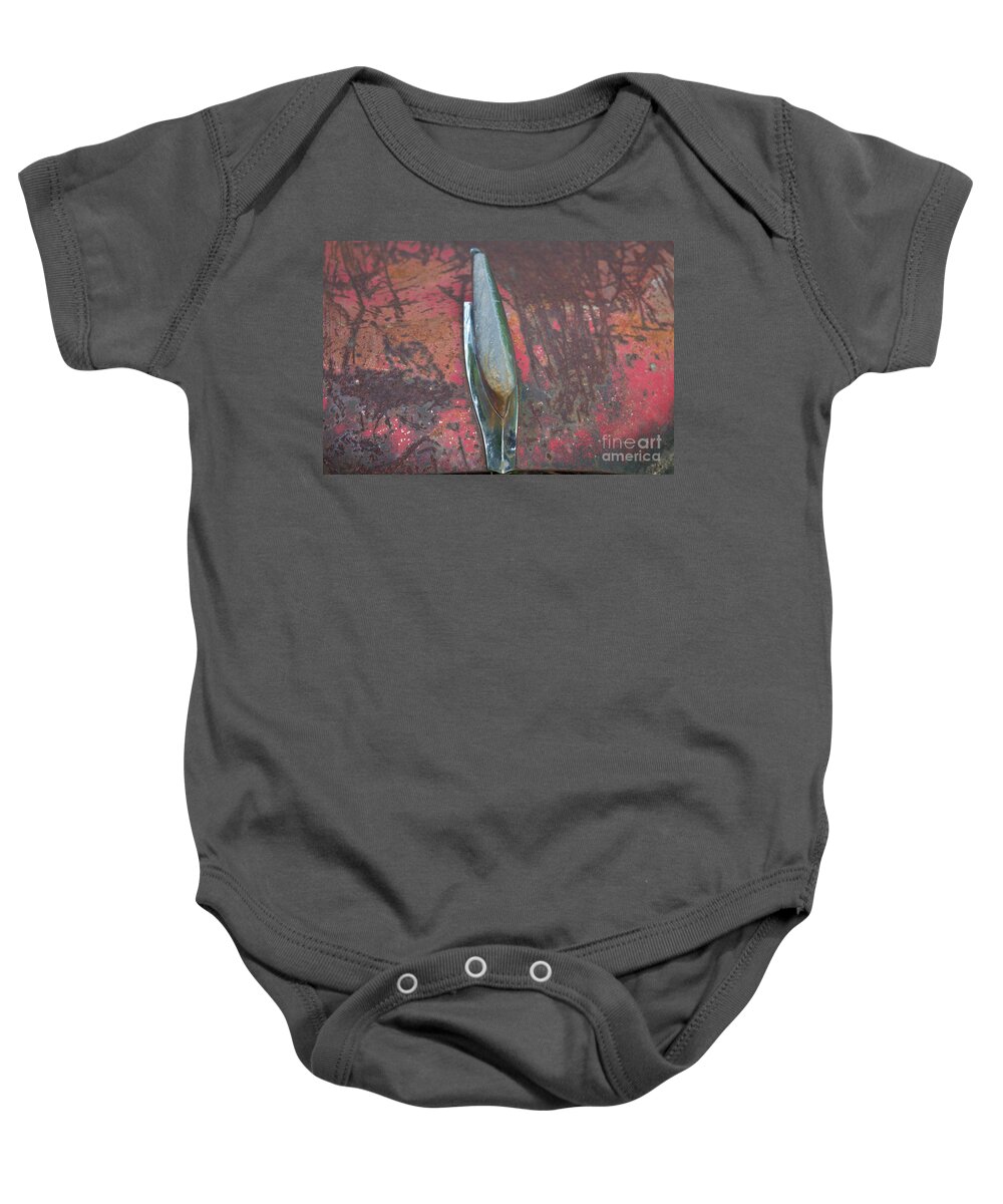 Old Baby Onesie featuring the photograph Old Rusty Hood at 9000 feet Rocky Mountains CO by James BO Insogna