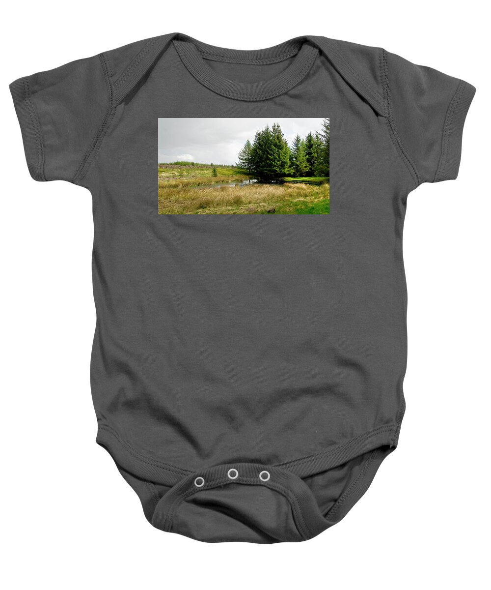 Woods Baby Onesie featuring the photograph On the Woodland edge by Elena Perelman