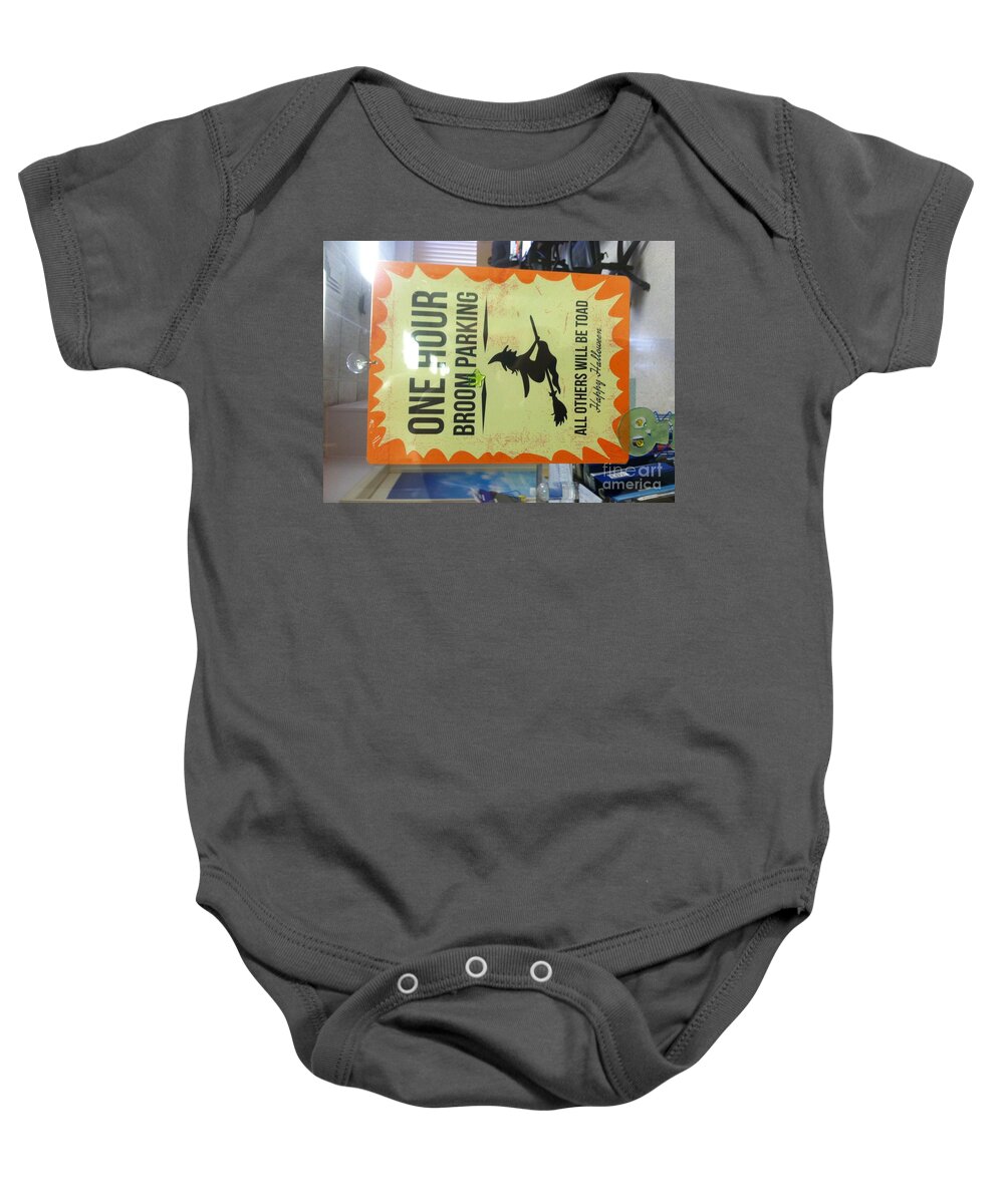 Parking Baby Onesie featuring the photograph One Hour Parking by Jim Goodman