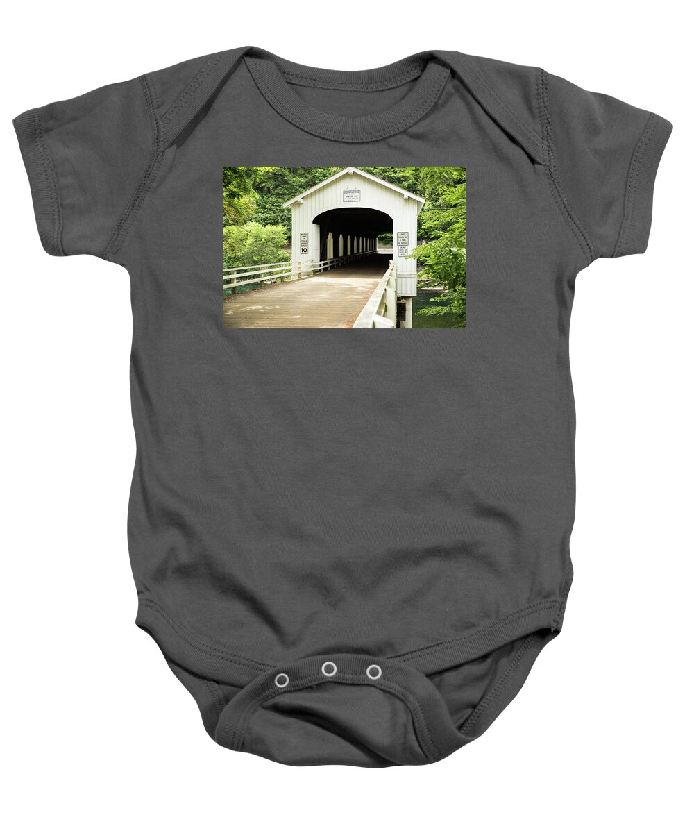 One Truck At A Time Baby Onesie featuring the photograph One Truck at a Time by Tom Cochran