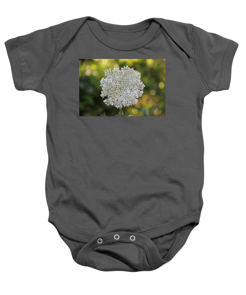 Flower Baby Onesie featuring the photograph Queen Anne's Lace by Allen Nice-Webb