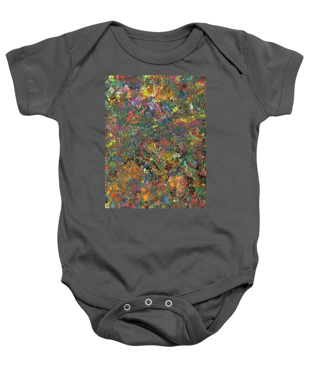 Abstract Baby Onesie featuring the painting Paint number 29 by James W Johnson