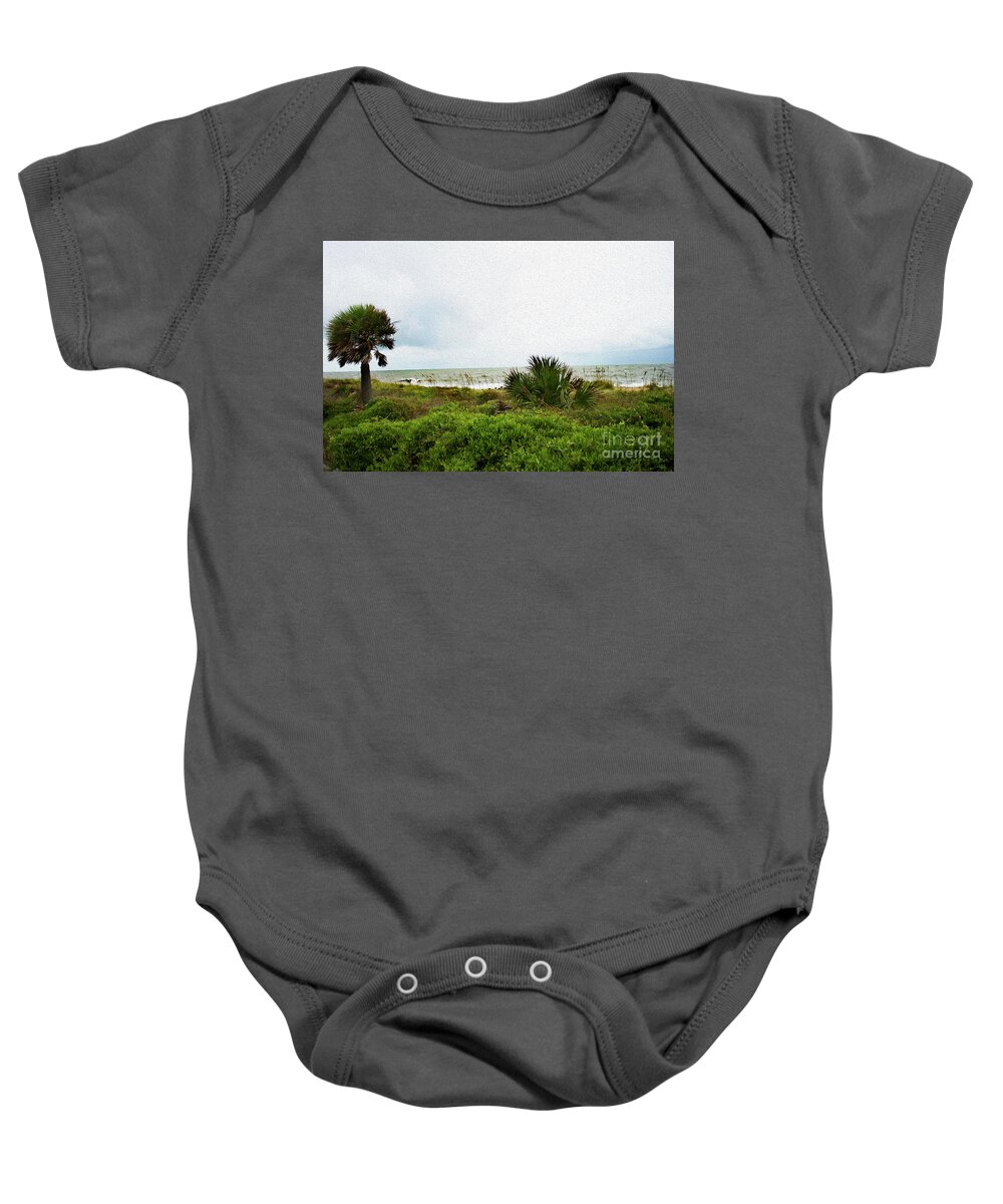 Intense Baby Onesie featuring the photograph Painted Edisto Beach by Skip Willits