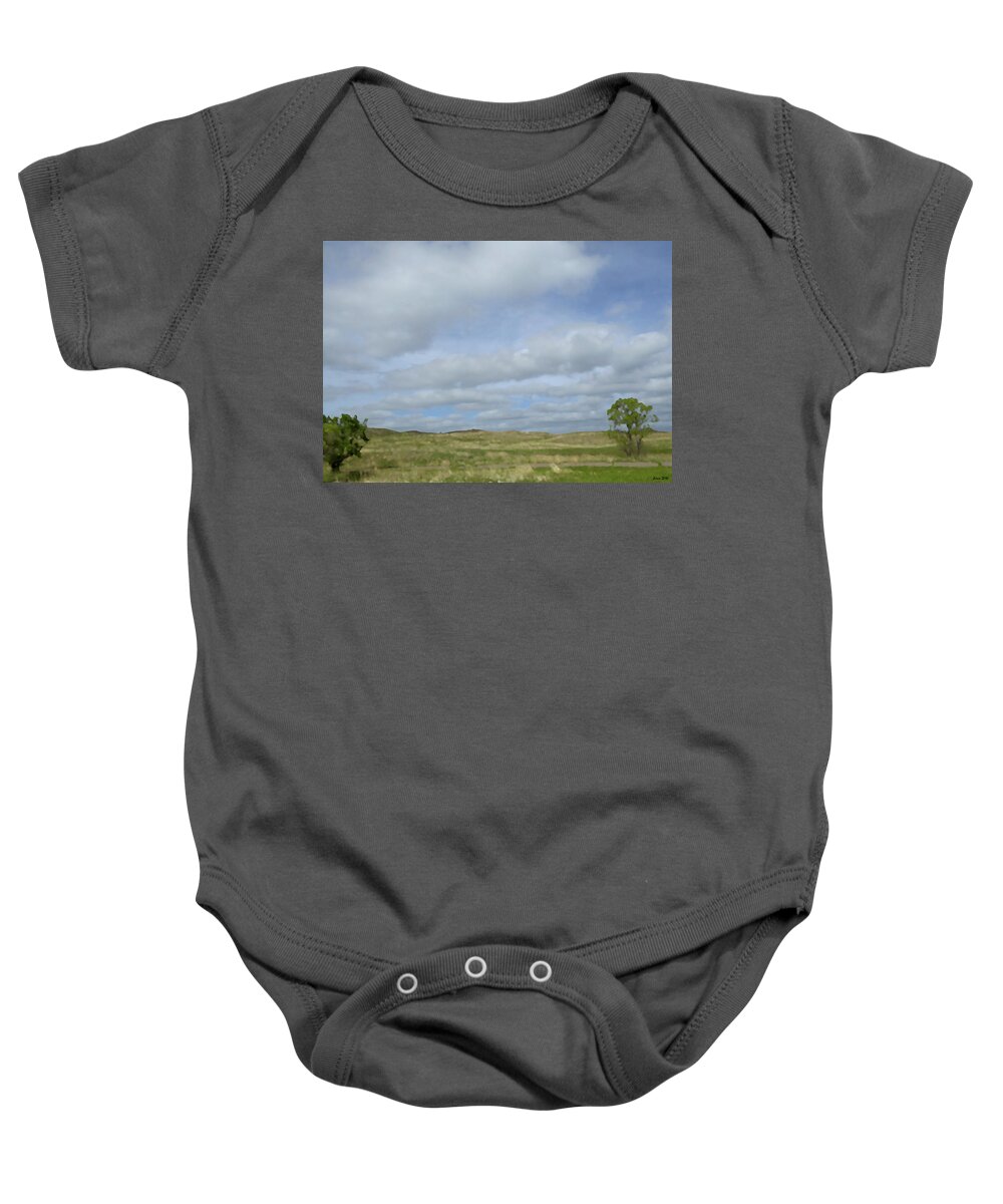 South Dakota Baby Onesie featuring the photograph Painted Plains by JoAnn Lense