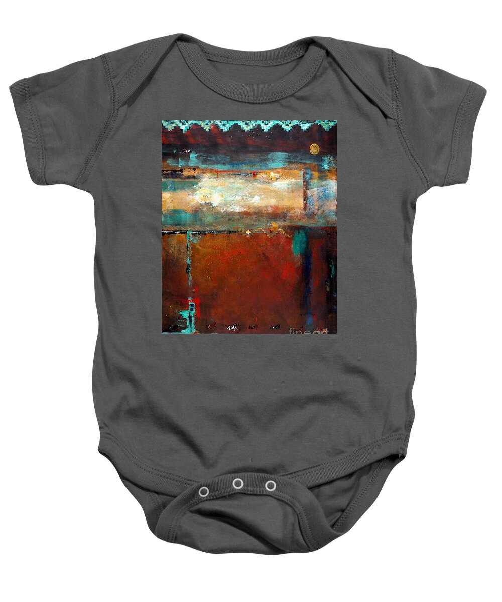 Horses Baby Onesie featuring the painting Painted Ponies by Frances Marino