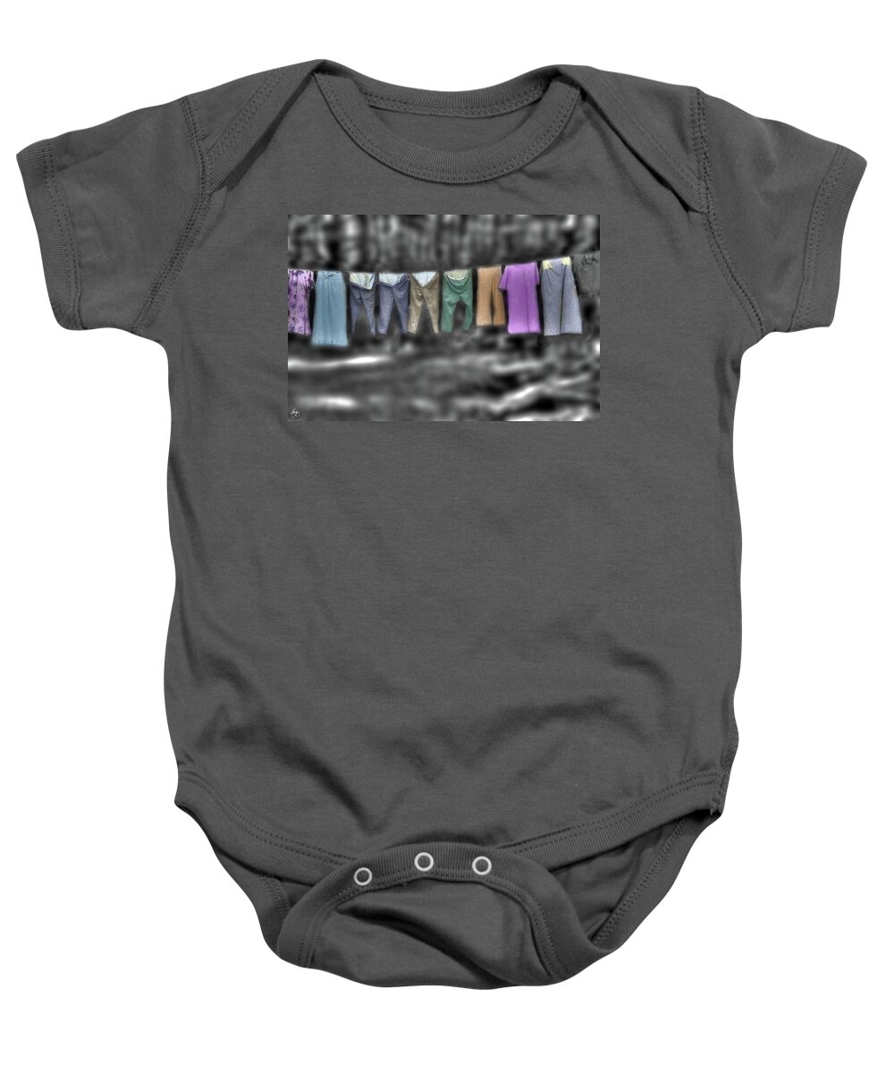 Wash Baby Onesie featuring the photograph Painted Washline in Plymouth NH by Wayne King