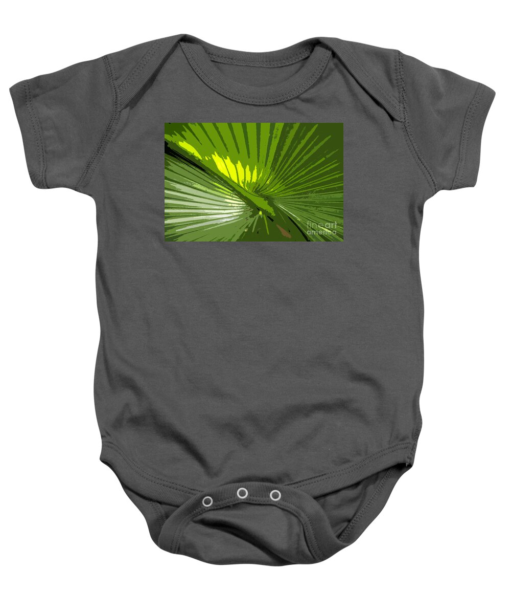 Palm Frond Baby Onesie featuring the painting Palm Frond by David Lee Thompson