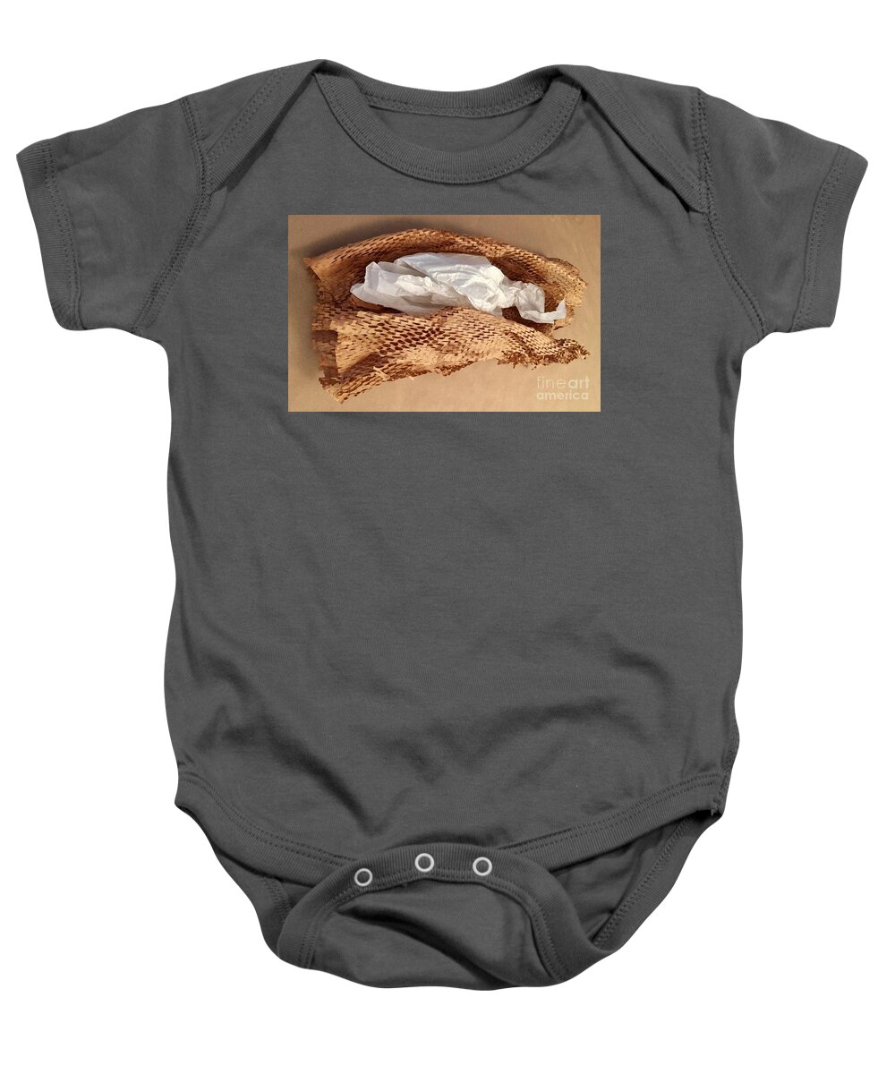 Color Texture Pattern Light Baby Onesie featuring the photograph Paper Series 1-11 by J Doyne Miller