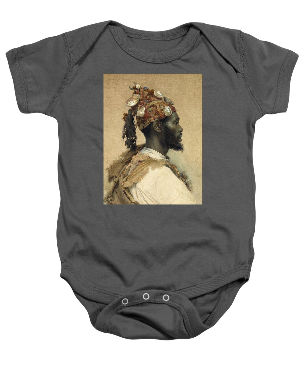 Parache Baby Onesie featuring the painting Parache the Dancer by Jose Tapiro