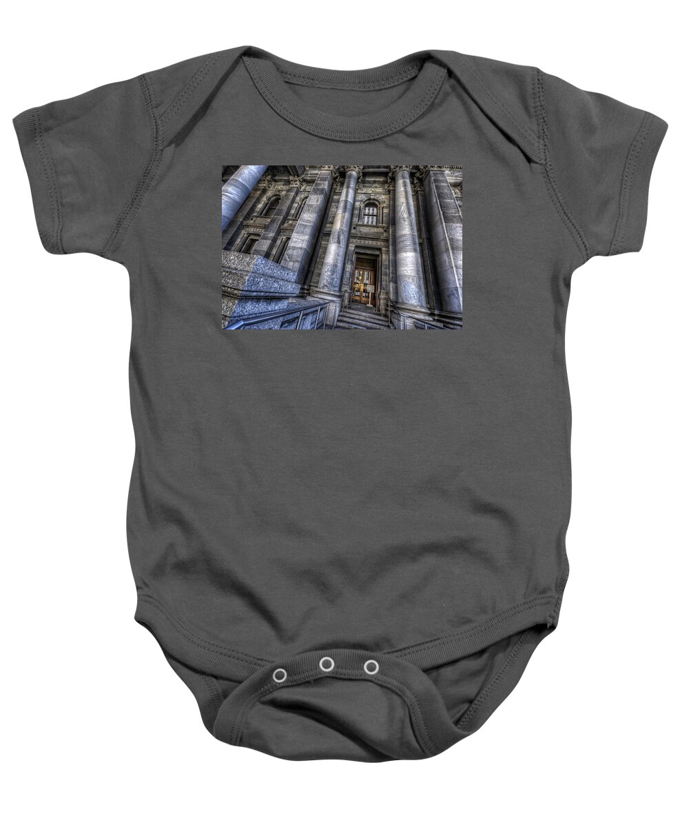 Adelaide Baby Onesie featuring the photograph Parliament House by Wayne Sherriff