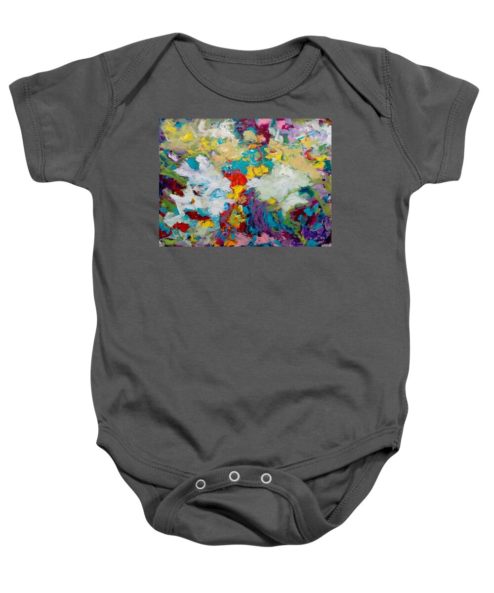 Abstract Baby Onesie featuring the painting Passing By by Nicolas Bouteneff