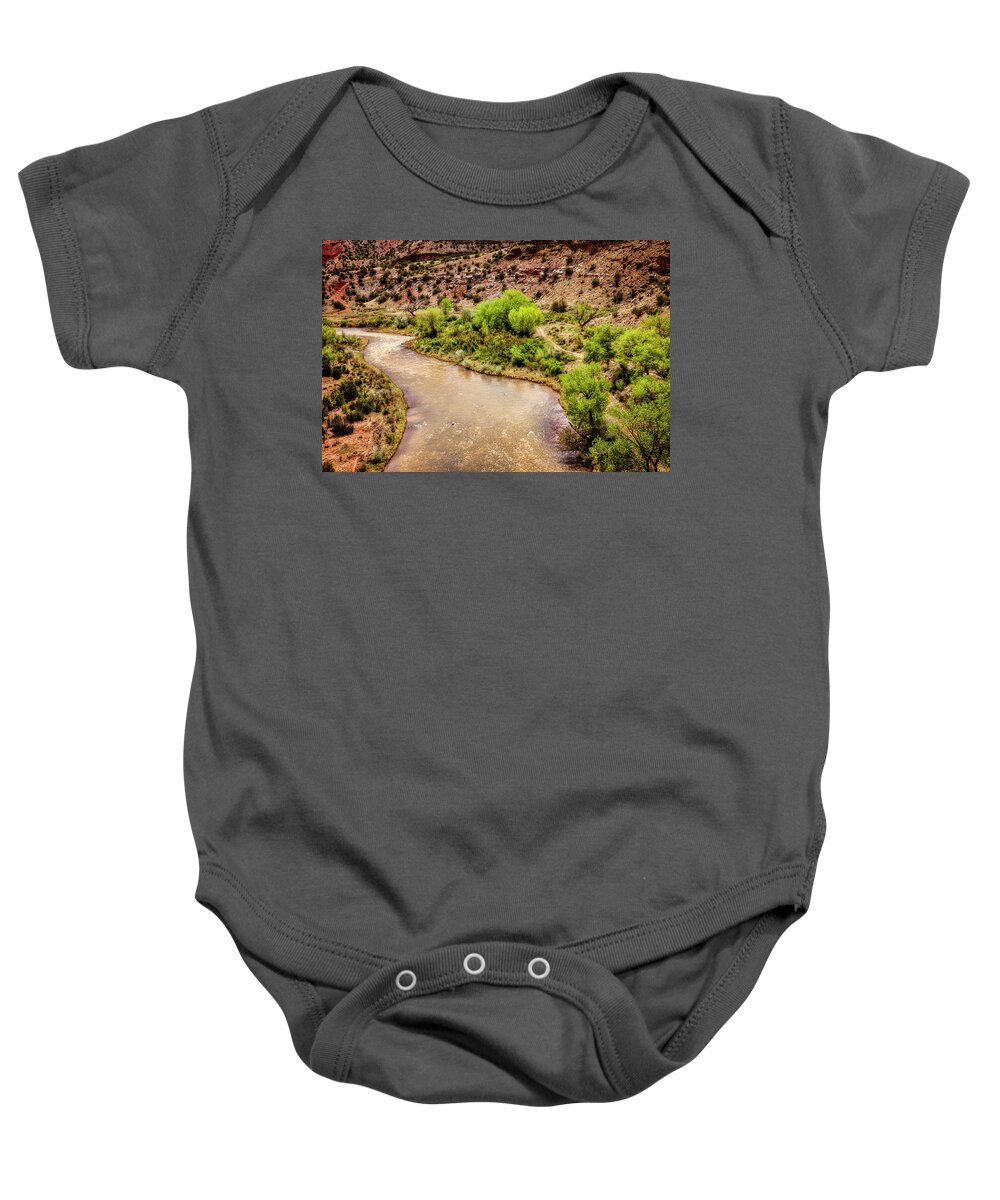 Rio Baby Onesie featuring the photograph Path by the River by Diana Powell