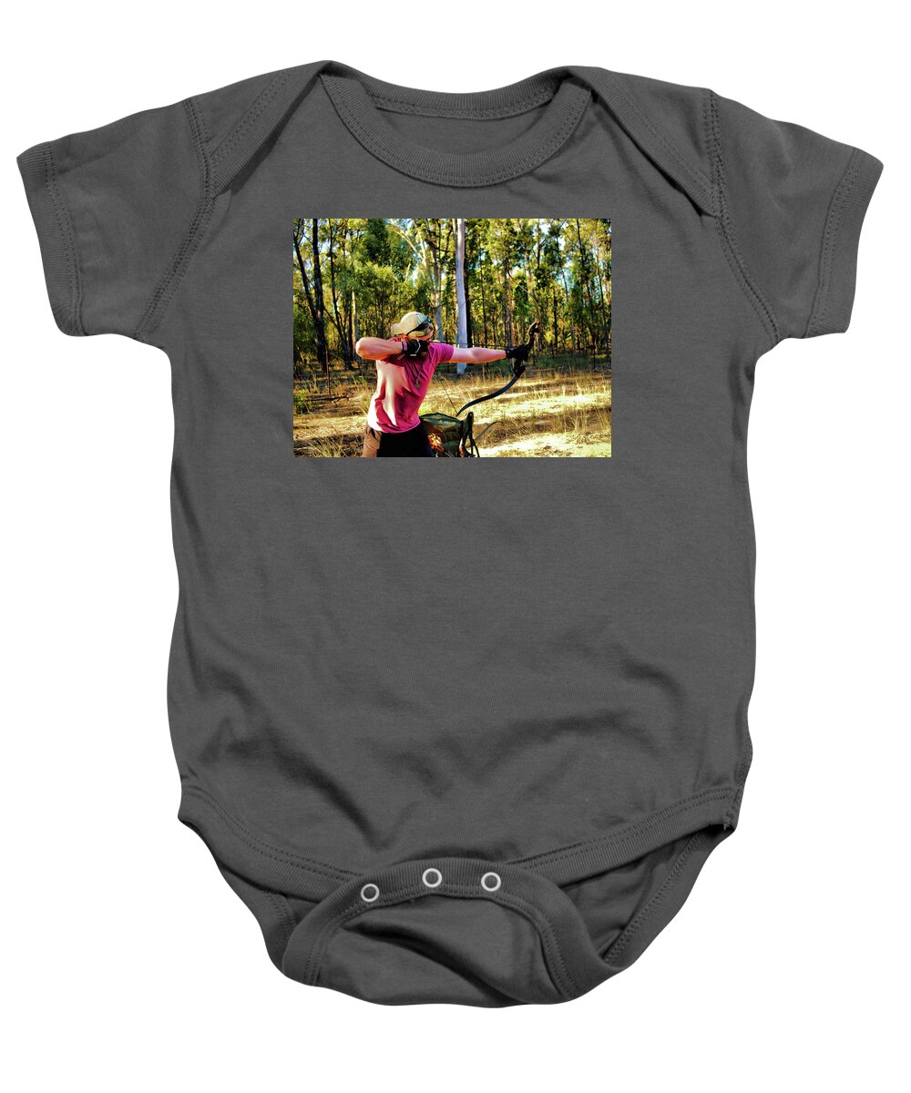 Portrait Baby Onesie featuring the photograph Paul bow 4 by Michael Blaine