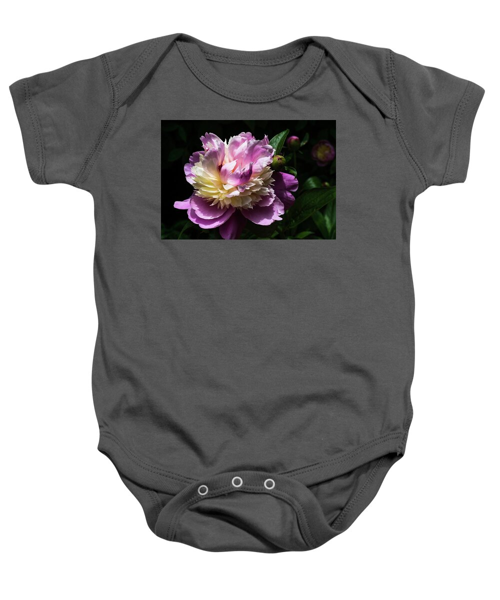 Spring Baby Onesie featuring the photograph Peony in June by John Roach