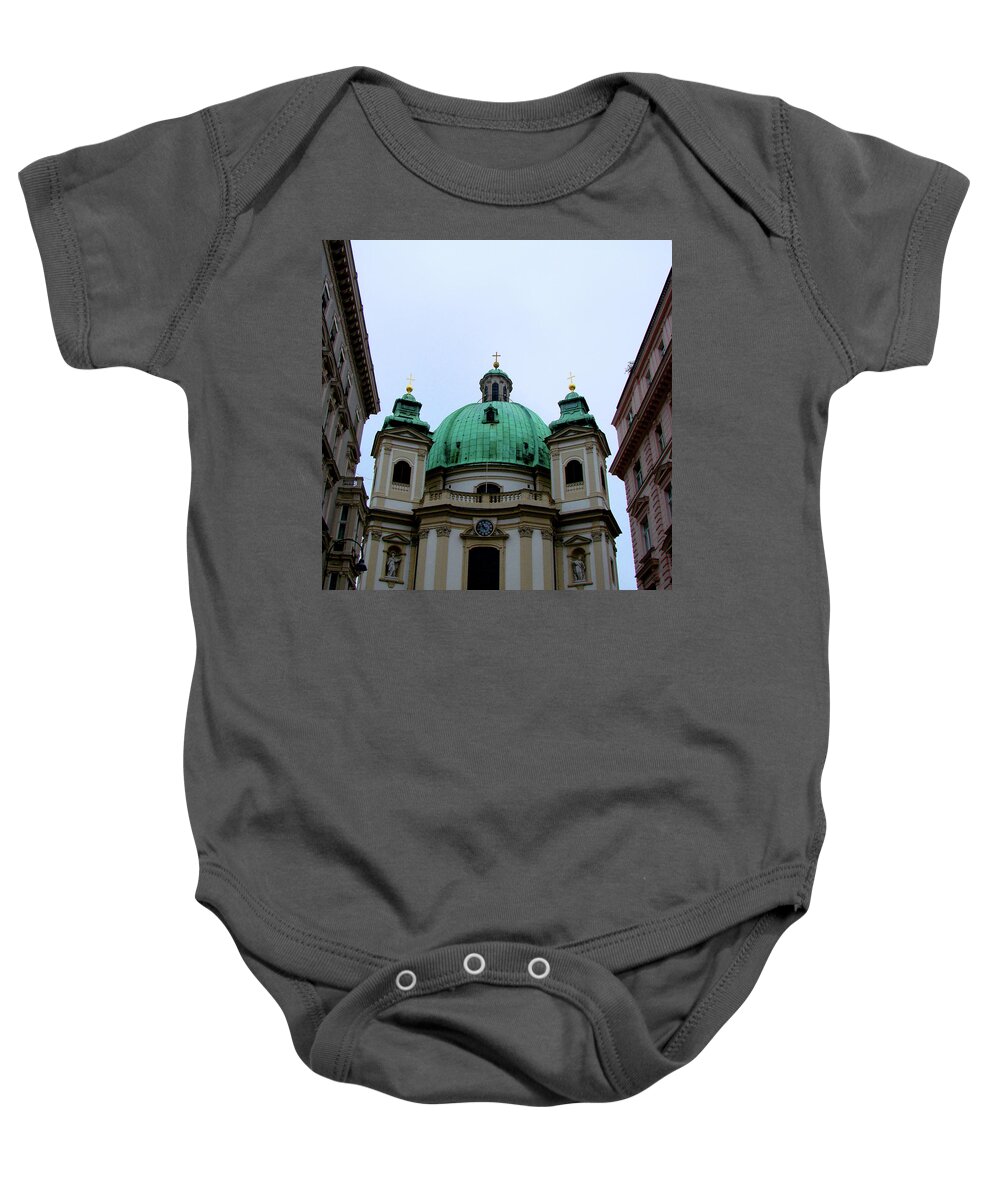 Vienna Baby Onesie featuring the photograph Peterskirche, Vienna by Iqbal Misentropy