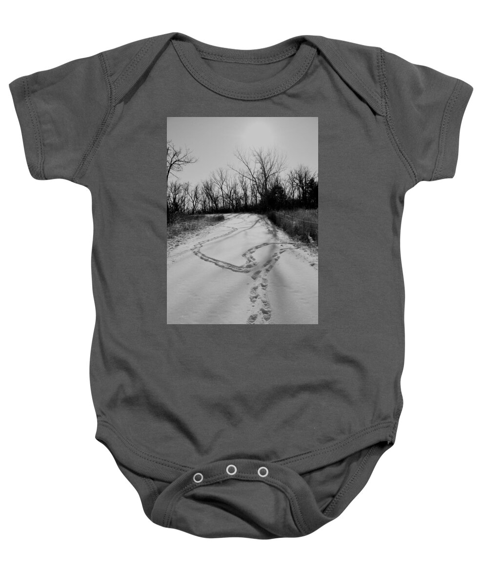 Winter Baby Onesie featuring the photograph Photographer's Path... by Thomas Gorman