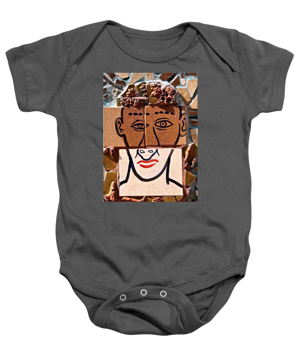 Pablo Picasso Baby Onesie featuring the photograph Picasso Head by Ira Shander