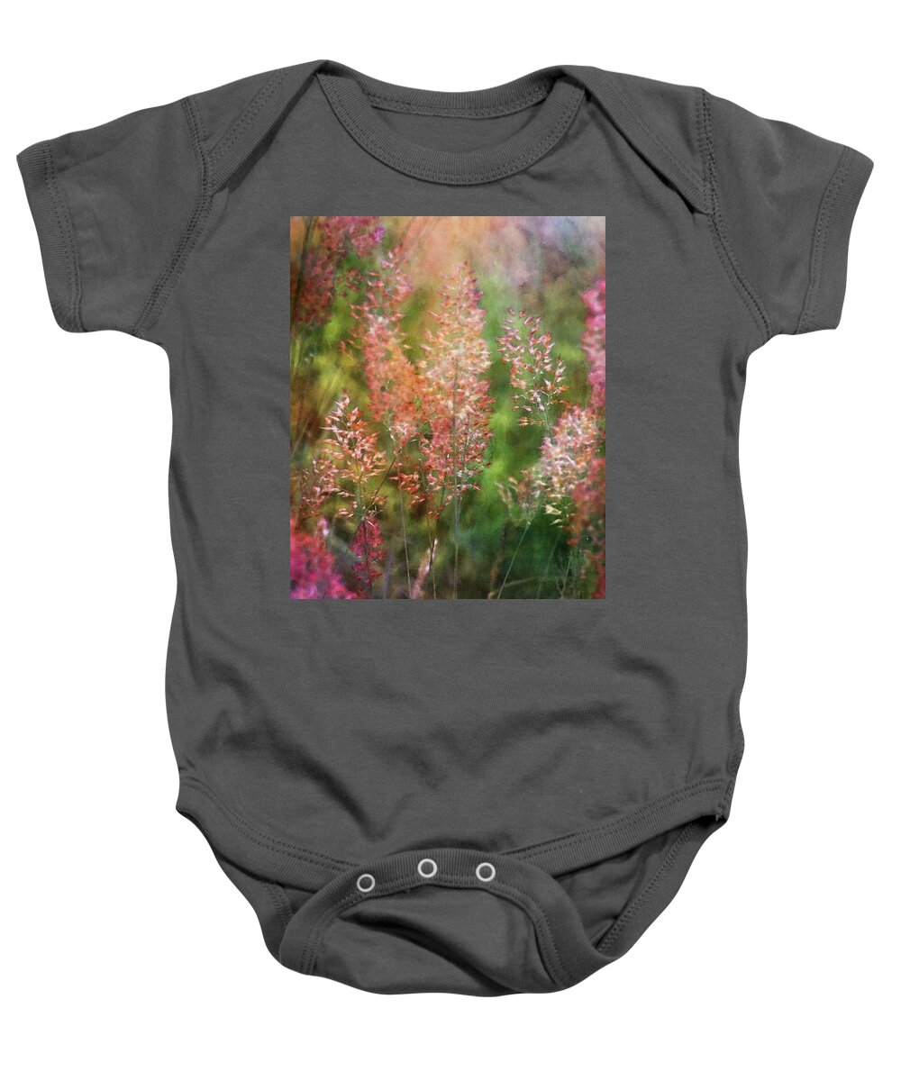 Impressionist Baby Onesie featuring the photograph Pink Tails 4242 IDP_2 by Steven Ward
