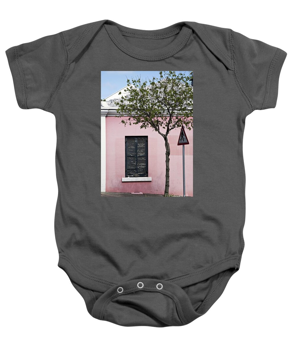 Wall Baby Onesie featuring the photograph Pink Walk by Kathy Strauss