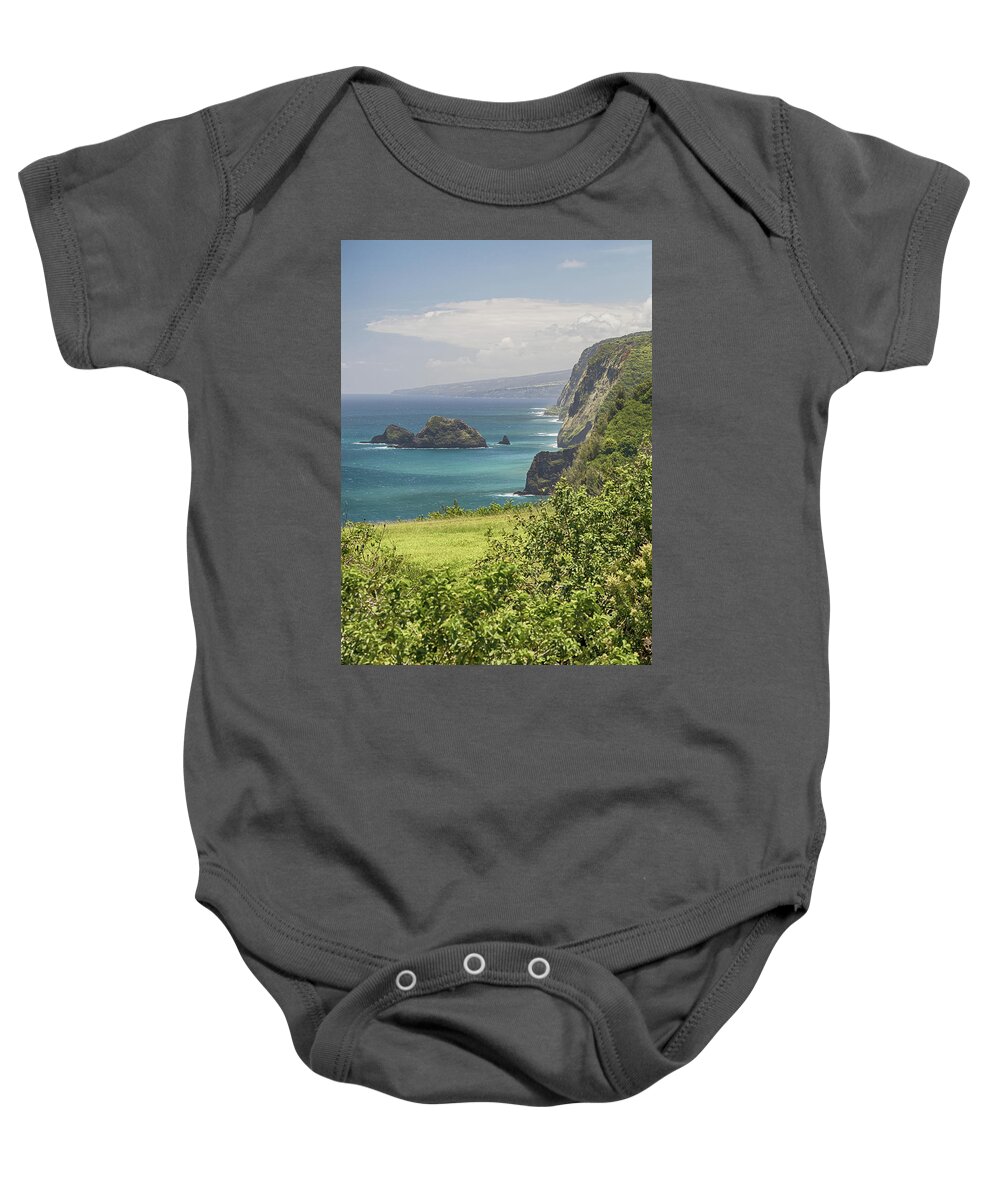 Hawaii Baby Onesie featuring the photograph Pololu Valley 2 by Susan Rissi Tregoning