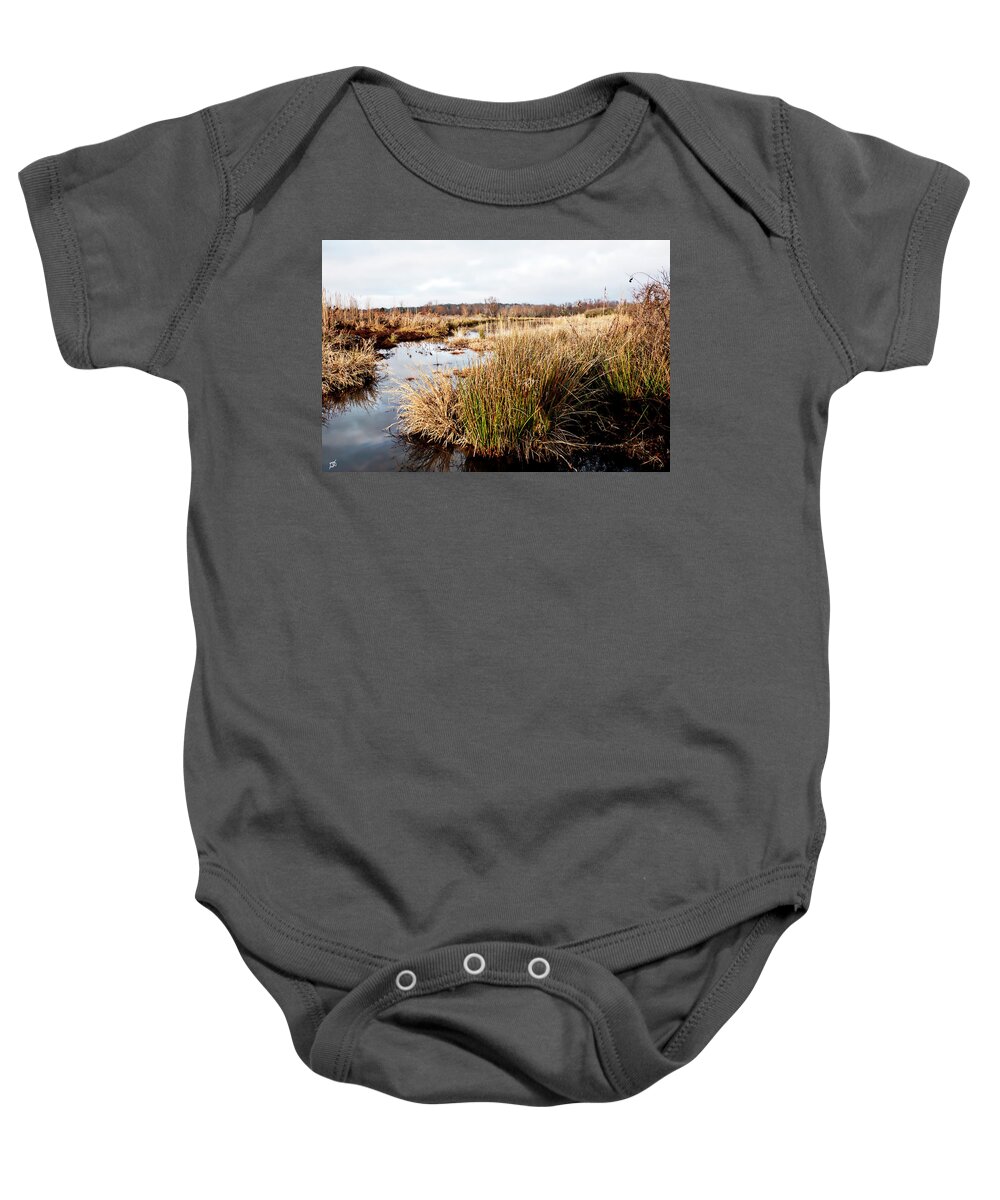 Pond Baby Onesie featuring the photograph Pond Landscape by Gina O'Brien
