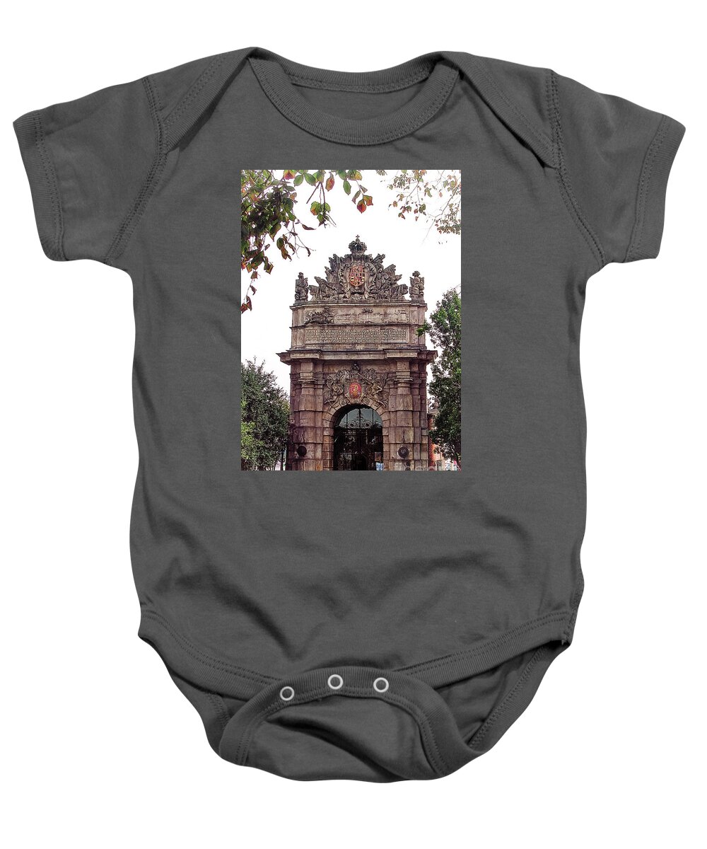 Architecture Baby Onesie featuring the photograph Port Gate by Teresa Zieba