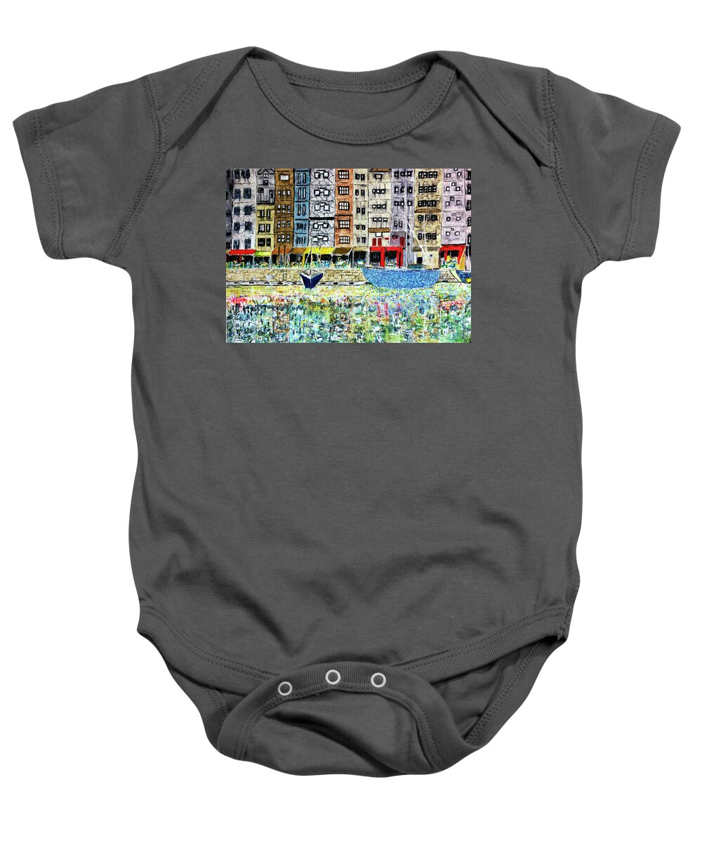 Contemporary Impressionist Baby Onesie featuring the painting Porta by Dennis Ellman