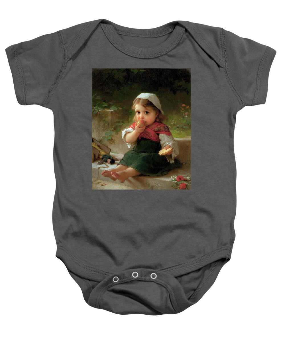 Emile Munier (1840  1895 Baby Onesie featuring the painting Portrait of a child by MotionAge Designs