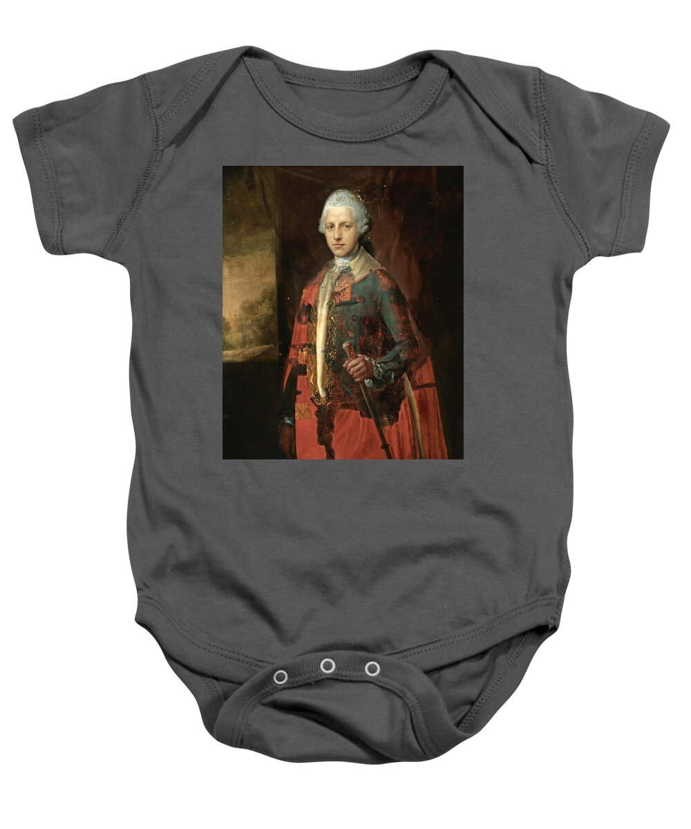 Thomas Gainsborough And Studio Baby Onesie featuring the painting Portrait of a Nobleman by Thomas Gainsborough and Studio