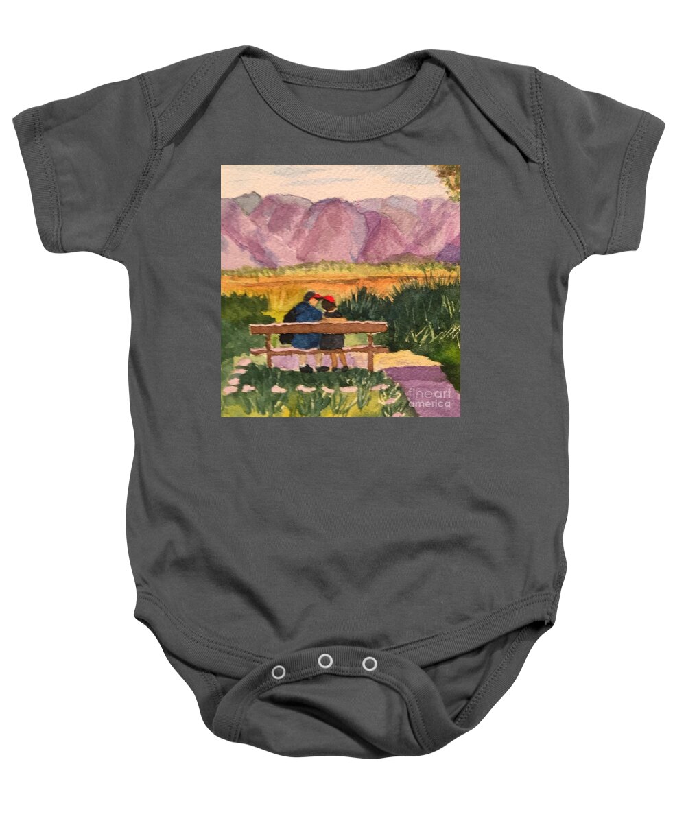 Love Baby Onesie featuring the painting Precious Moment in Time 2 by Sue Carmony