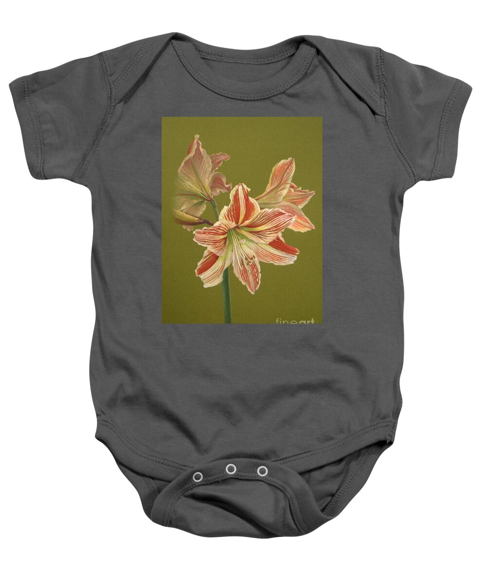 Flowers Baby Onesie featuring the drawing Prime of Life 1 by Jan Lawnikanis