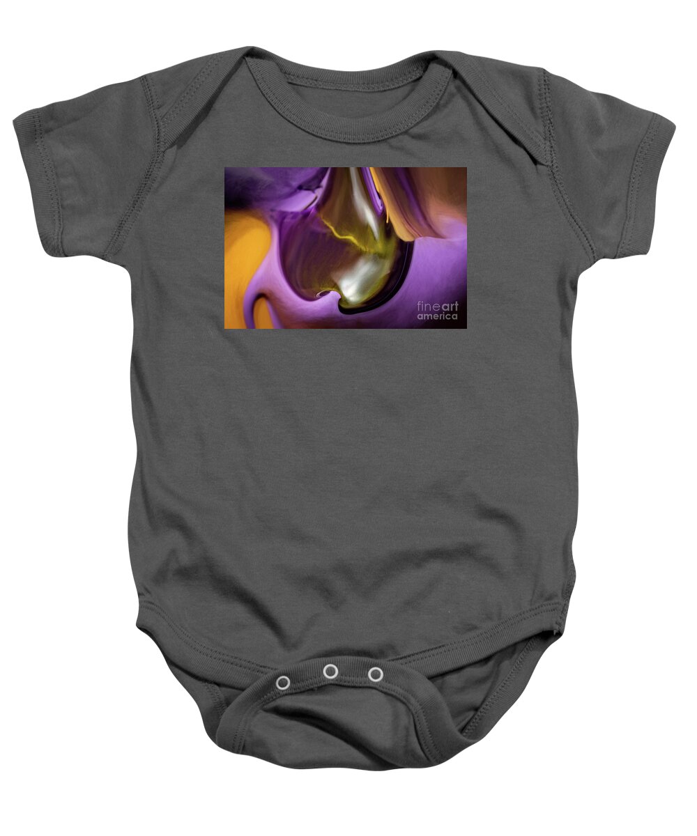 Abstract Baby Onesie featuring the photograph Purple Haze by Patti Schulze