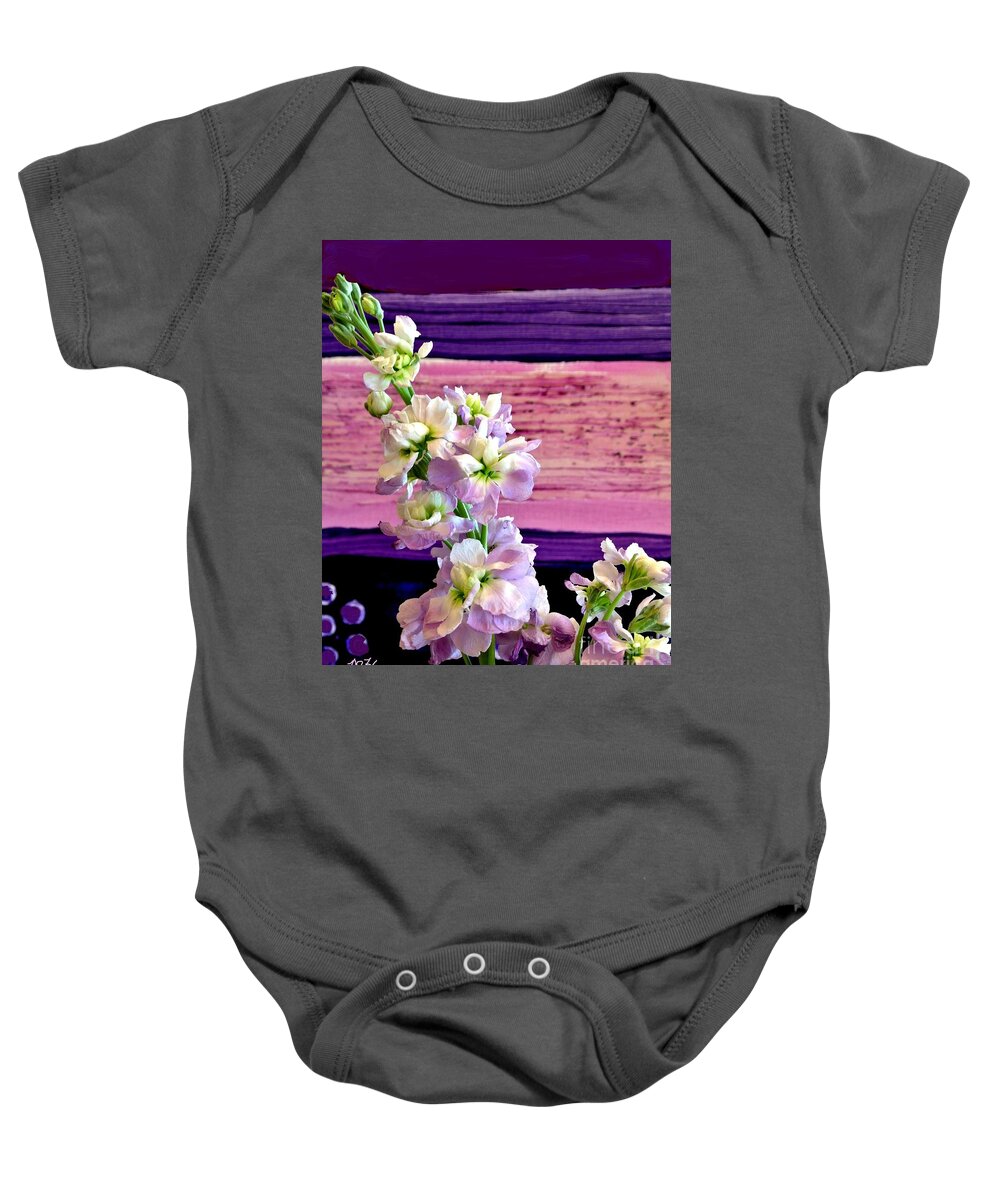 Photo Baby Onesie featuring the photograph Purple Purple Everywhere by Marsha Heiken