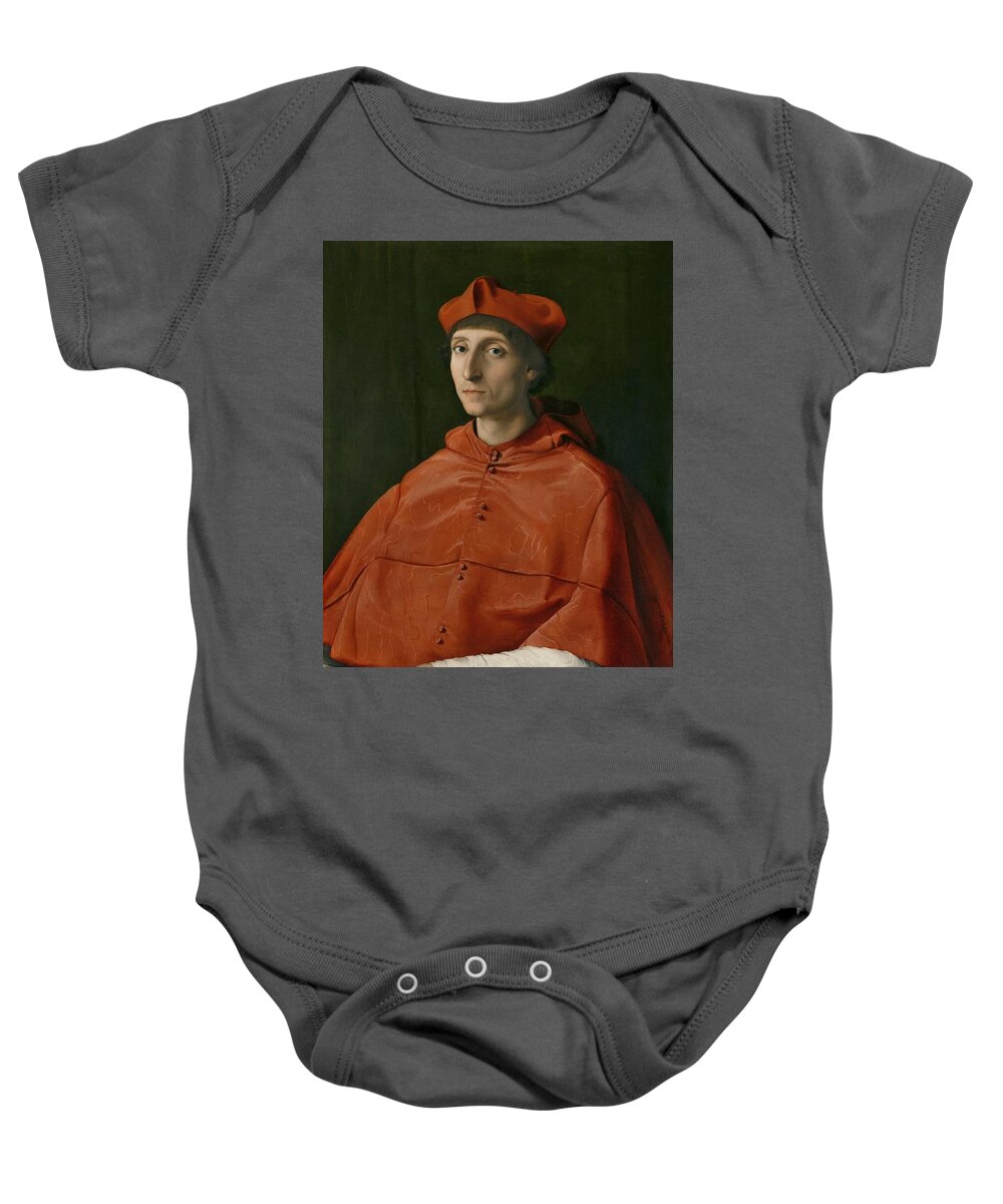 Cardinal Baby Onesie featuring the painting Rafael by MotionAge Designs