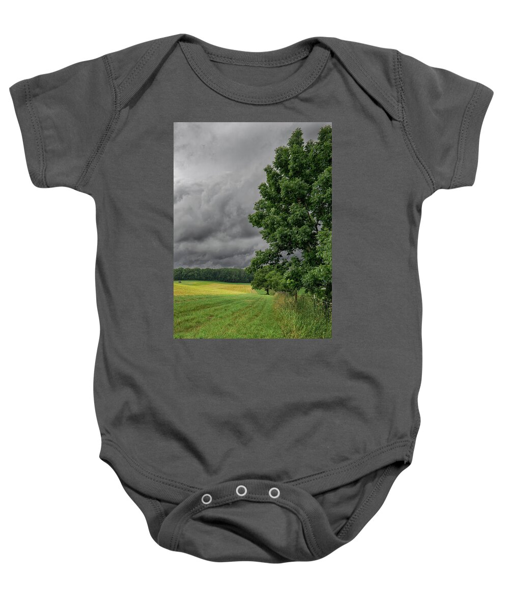 Connecticut Baby Onesie featuring the photograph Rain is Coming by Phil Cardamone