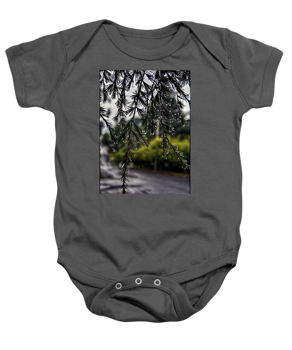 Rain Baby Onesie featuring the photograph Rainy morning by Andrei SKY