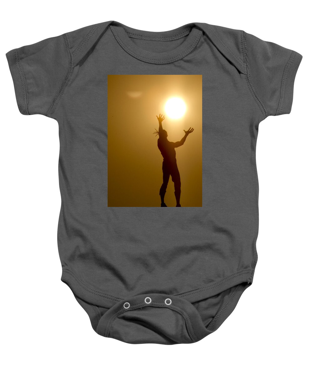 Indian Sculpture Baby Onesie featuring the photograph Raising The Sun by David Yocum
