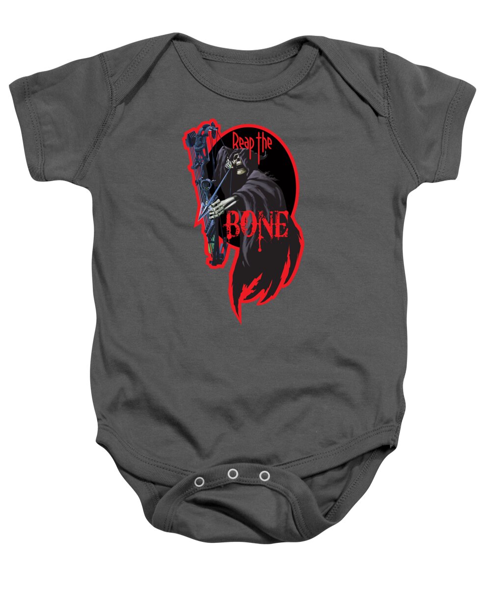 Reaper Baby Onesie featuring the painting Reaper Archer by Robert Corsetti
