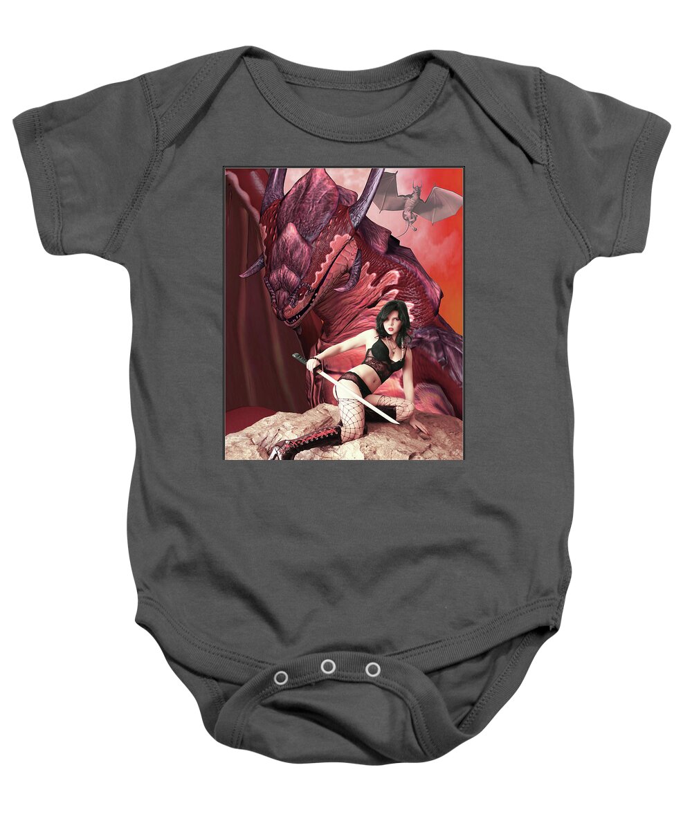 Dragon Baby Onesie featuring the photograph Rebel Dragon by Jon Volden