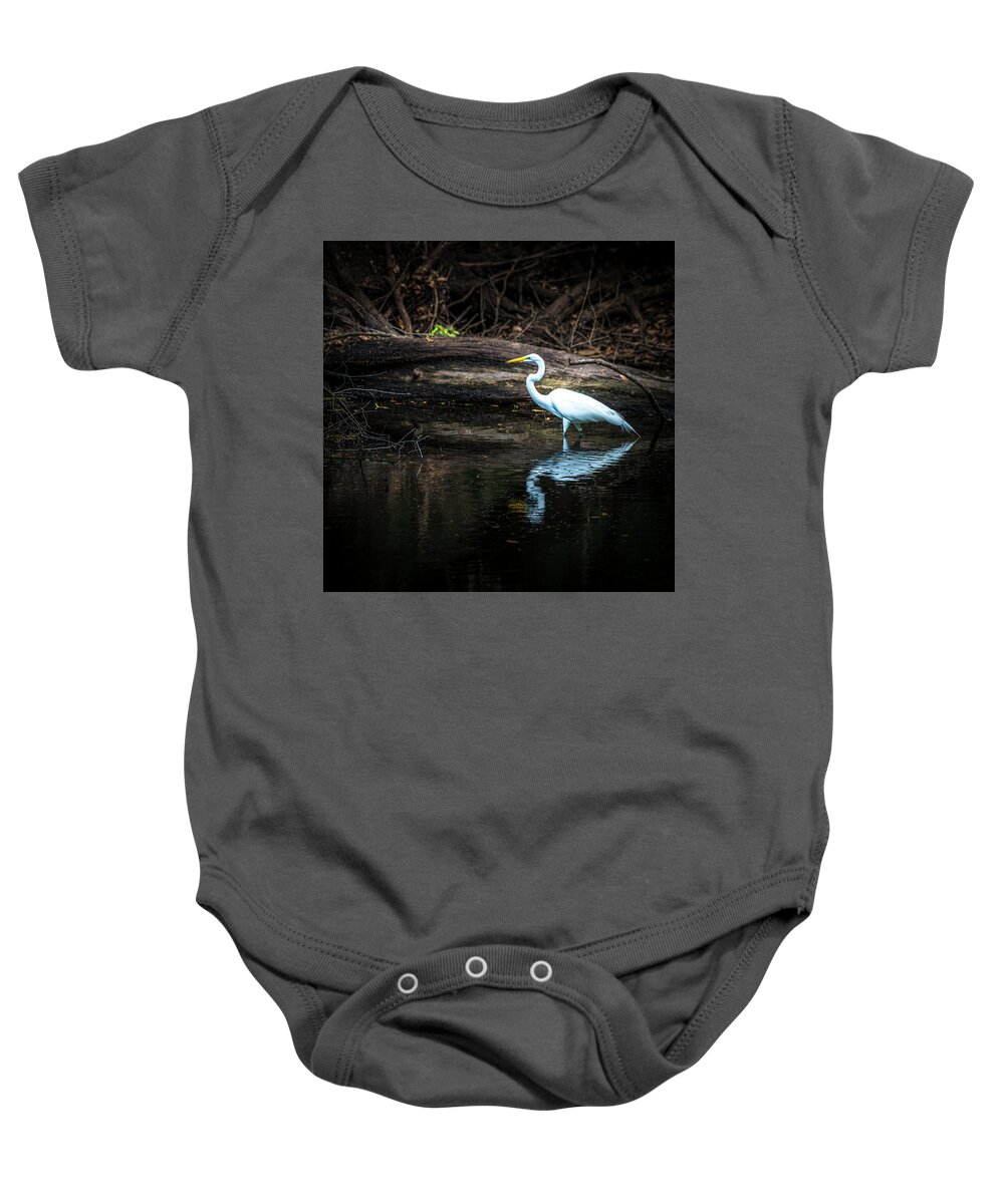 Reflecting Baby Onesie featuring the photograph Reflecting White by Marvin Spates