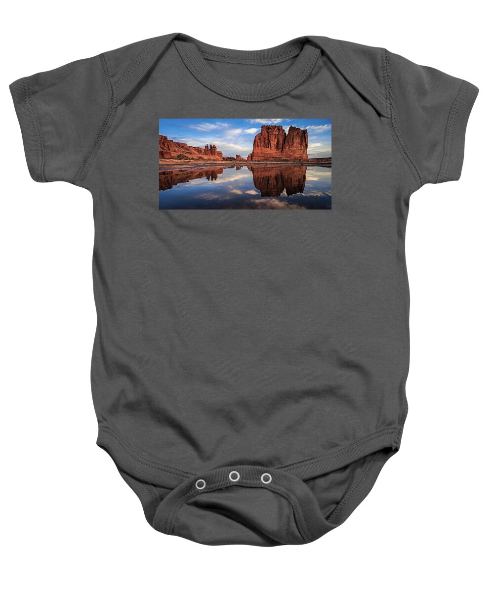 Amaizing Baby Onesie featuring the photograph Reflections Of Organ by Edgars Erglis