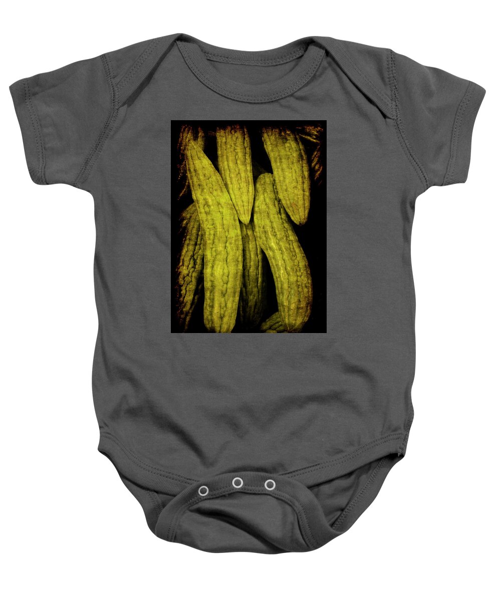 Renaissance Baby Onesie featuring the photograph Renaissance Chinese Cucumber by Jennifer Wright
