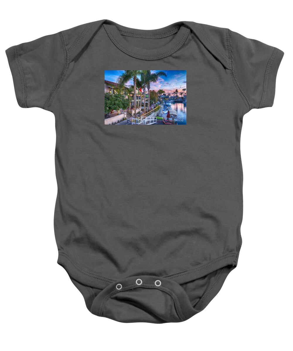 Naples Canals Baby Onesie featuring the photograph Rivo Alto Canal Naples 2 by David Zanzinger