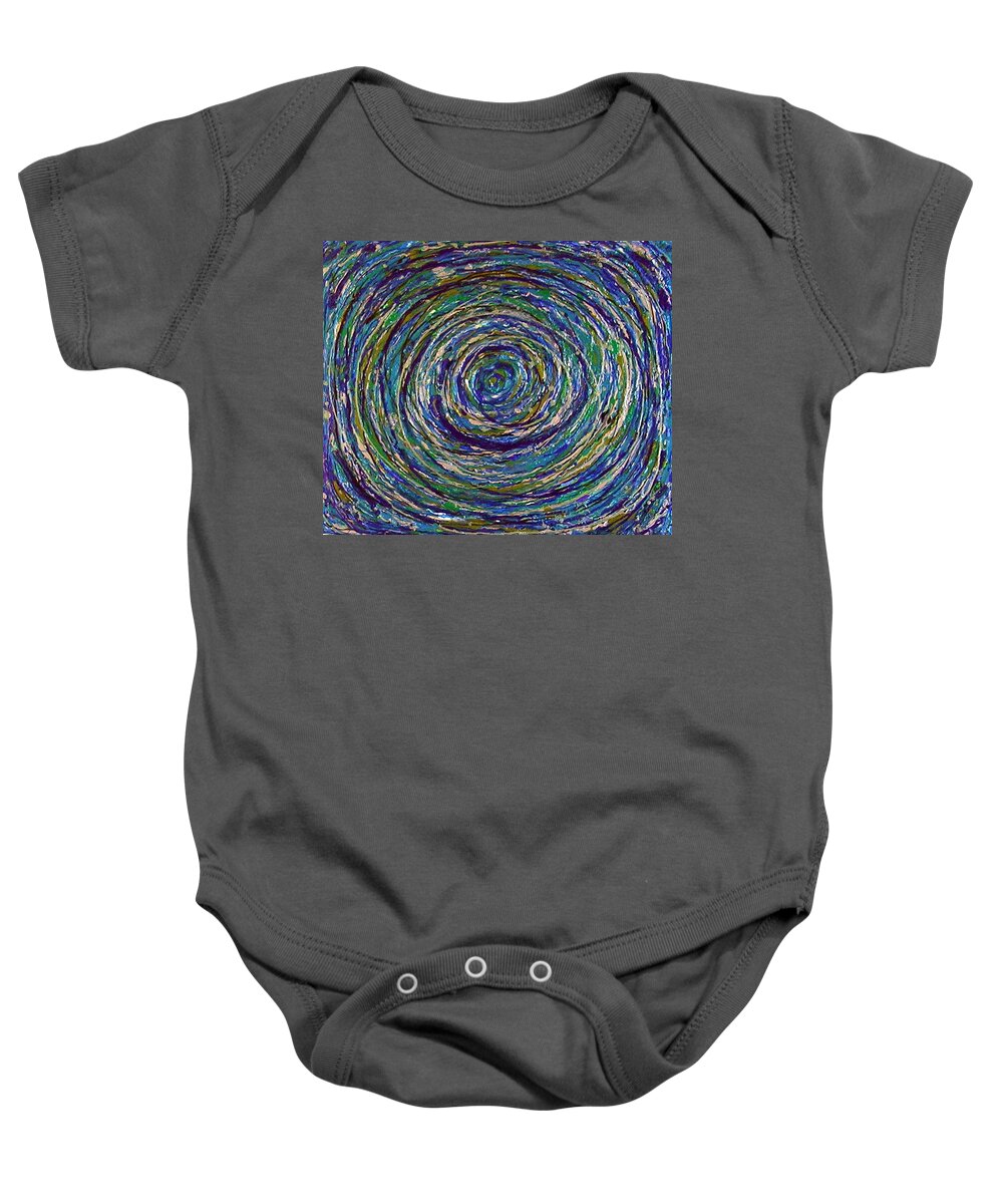 Art Baby Onesie featuring the painting Road Less Traveled by Dawn Hough Sebaugh
