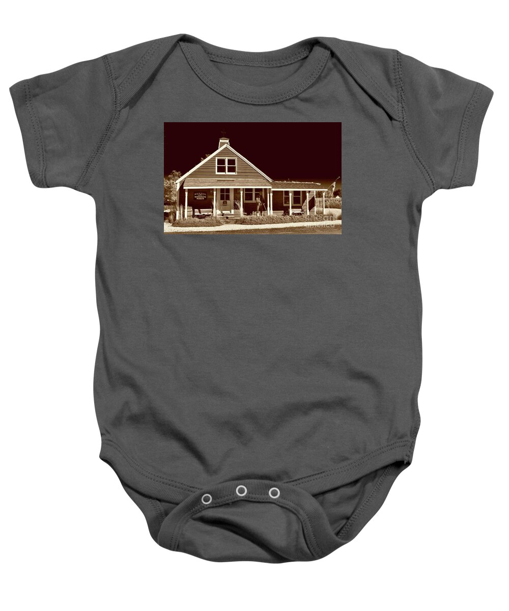 Culture Baby Onesie featuring the photograph Rock Hall Waterman's Museum by Skip Willits