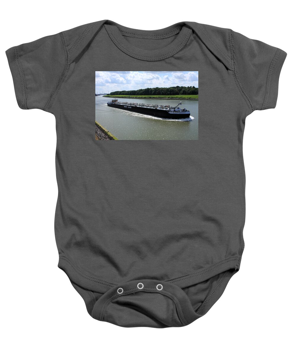 Boats Baby Onesie featuring the photograph Rotterdam Canal by Aidan Moran