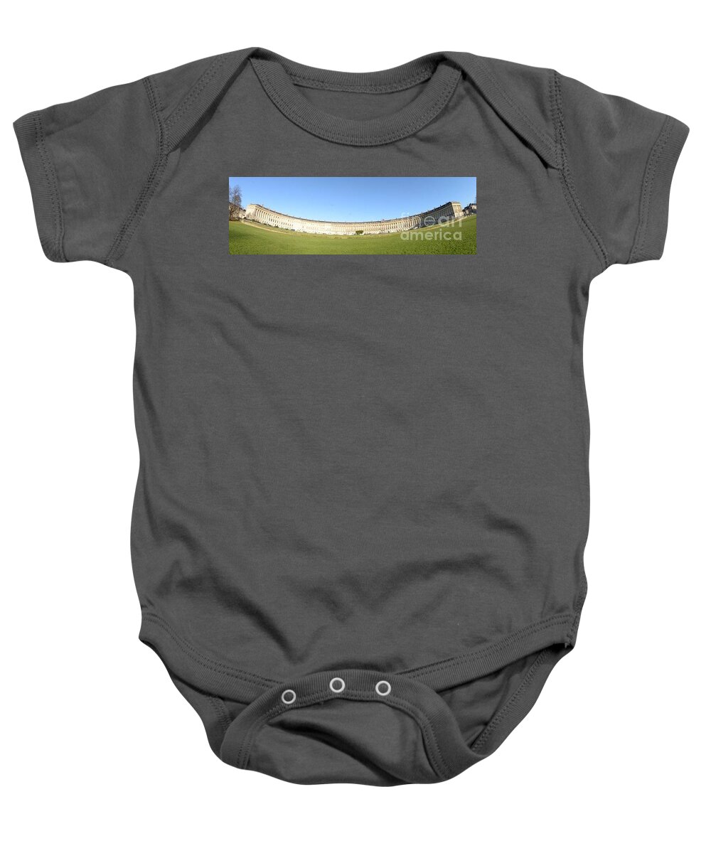 Royal Crescent Baby Onesie featuring the photograph Royal Crescent, Bath by Andy Thompson