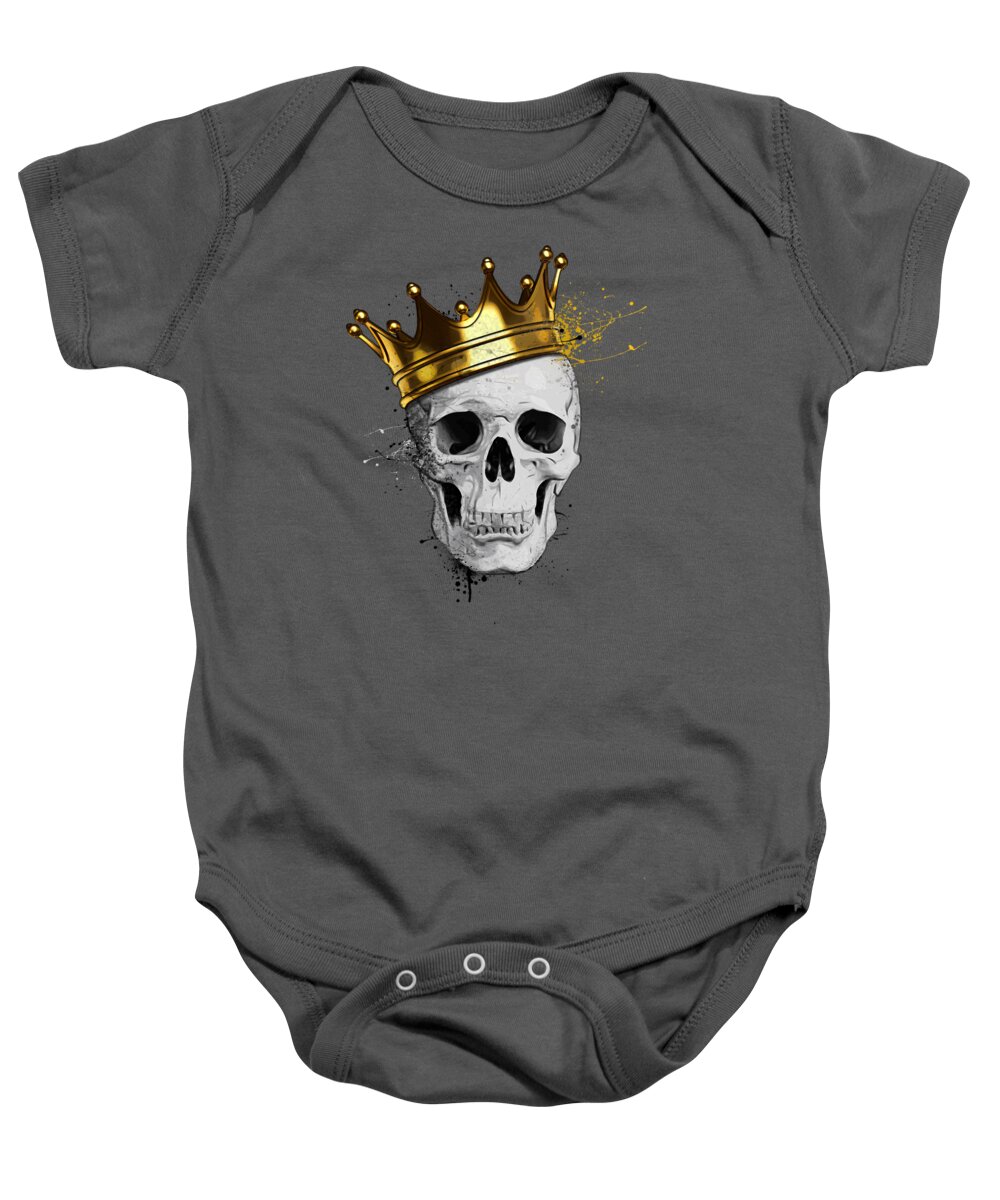 Skull Baby Onesie featuring the digital art Royal Skull by Nicklas Gustafsson