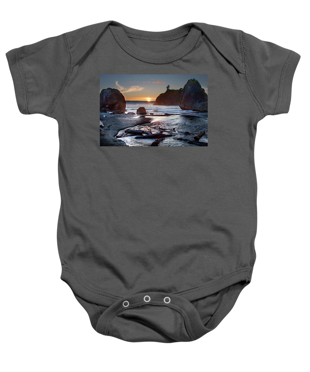 Coastline Baby Onesie featuring the photograph Ruby Beach #1 by David Chasey